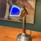 Adjustable Pirouette lamp from the 1930s in chrome metal.