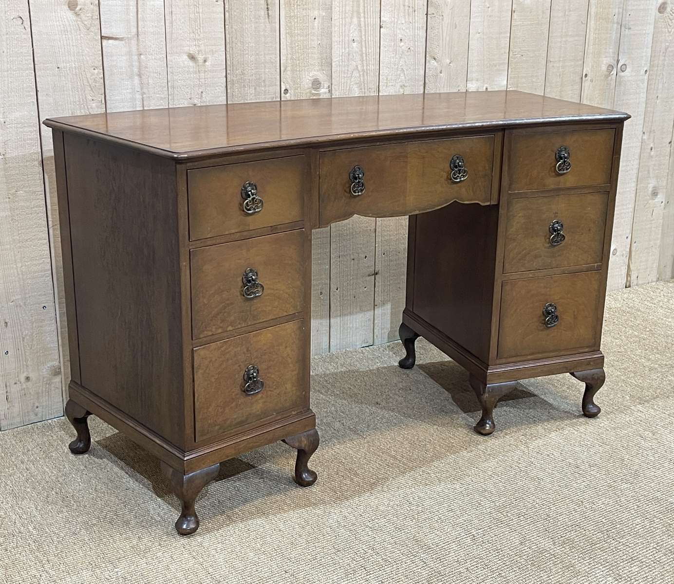 English walnut desk from the 1950s