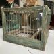 Cage à oiseaux en bois et acier