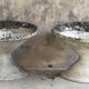 Pair of diabolo planters in fiber cement - vintage 1950