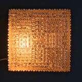 Square ceiling light in chisled glass