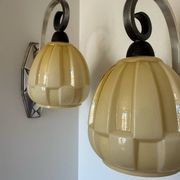 Appliques Art Déco bronze argenté Peuch & Besse