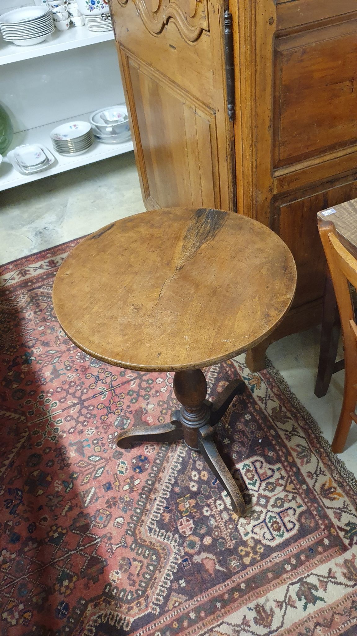 Walnut pedestal table