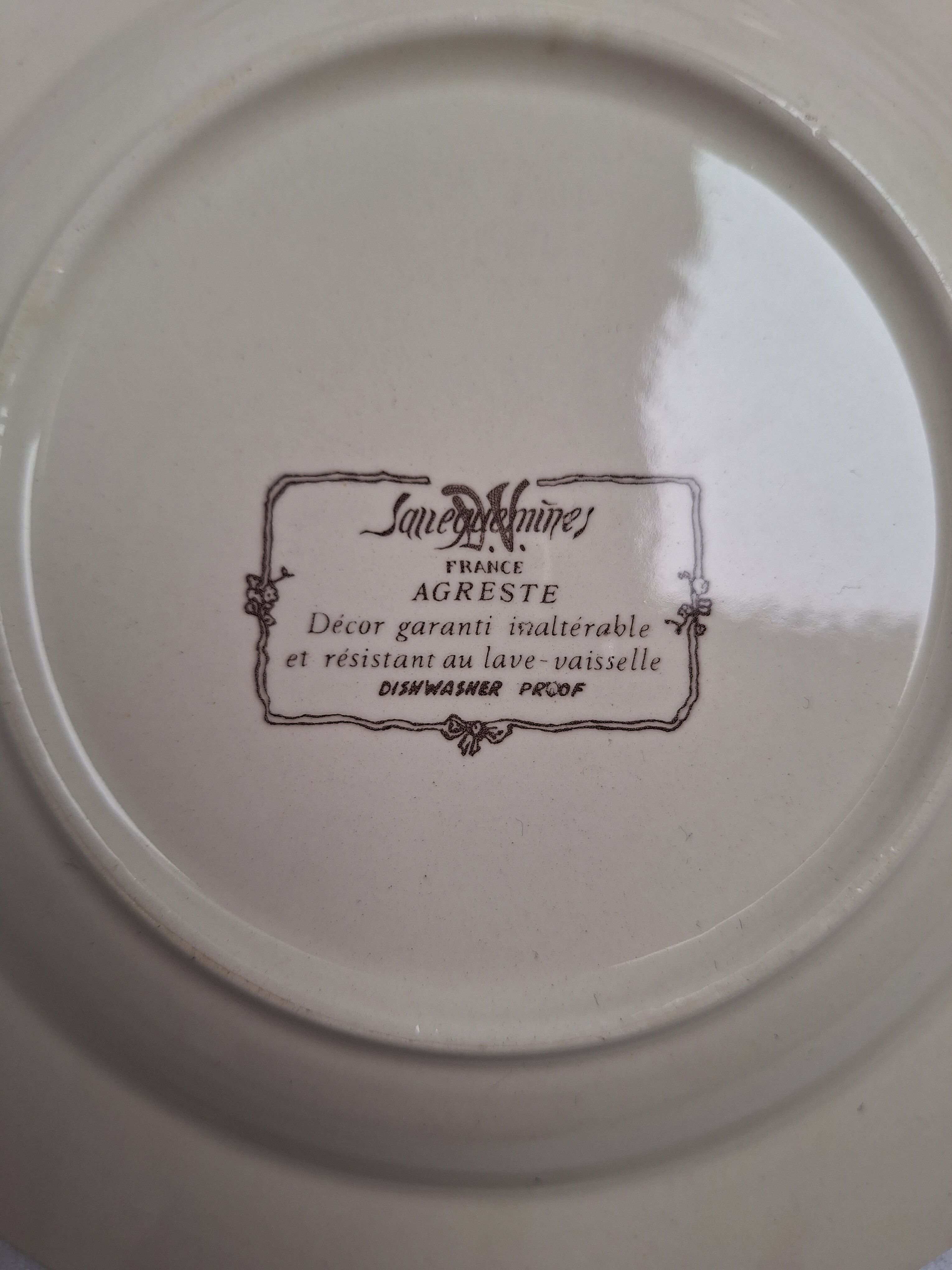 Vintage Sarreguemines agreste plates