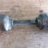 White porcelain door knob handles