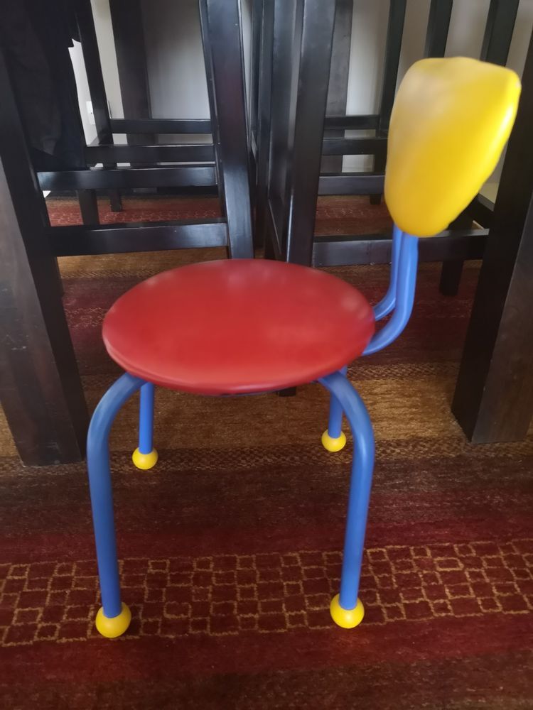 Colorful metallic children's chair - 1970s/1980s