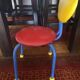 Colorful metallic children's chair - 1970s/1980s