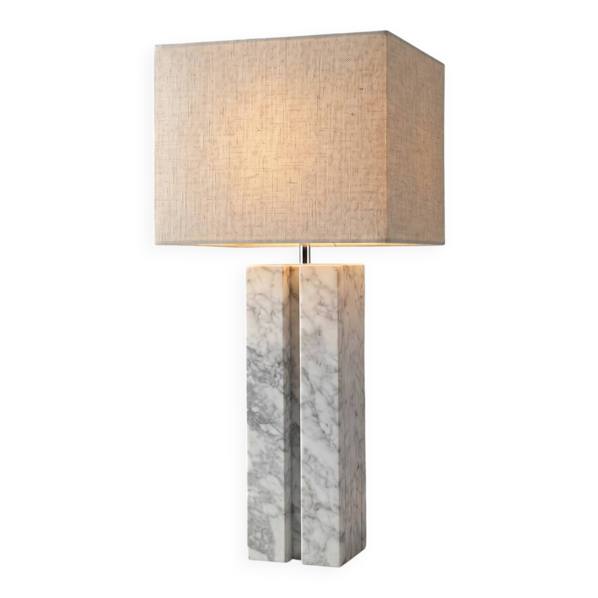 Carrara marble Art Deco lamp base 1940s