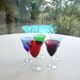 Set de 5 verres calices colorés