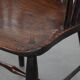 Antique English Windsor chair from the 18th century with spindled backrest