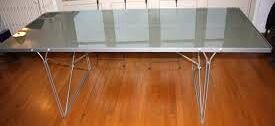 Design glass and metal table