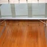 Design glass and metal table