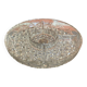 Coupe Sur Pied Ancienne Plat Apéro En Cristal Moulé Décor Vintage #D66