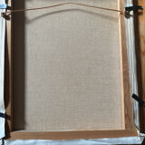 Oil on canvas signed FES – "Bouquet of roses with a small dog" – Style