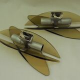 Veca wall light and vintage towel holder year 1970