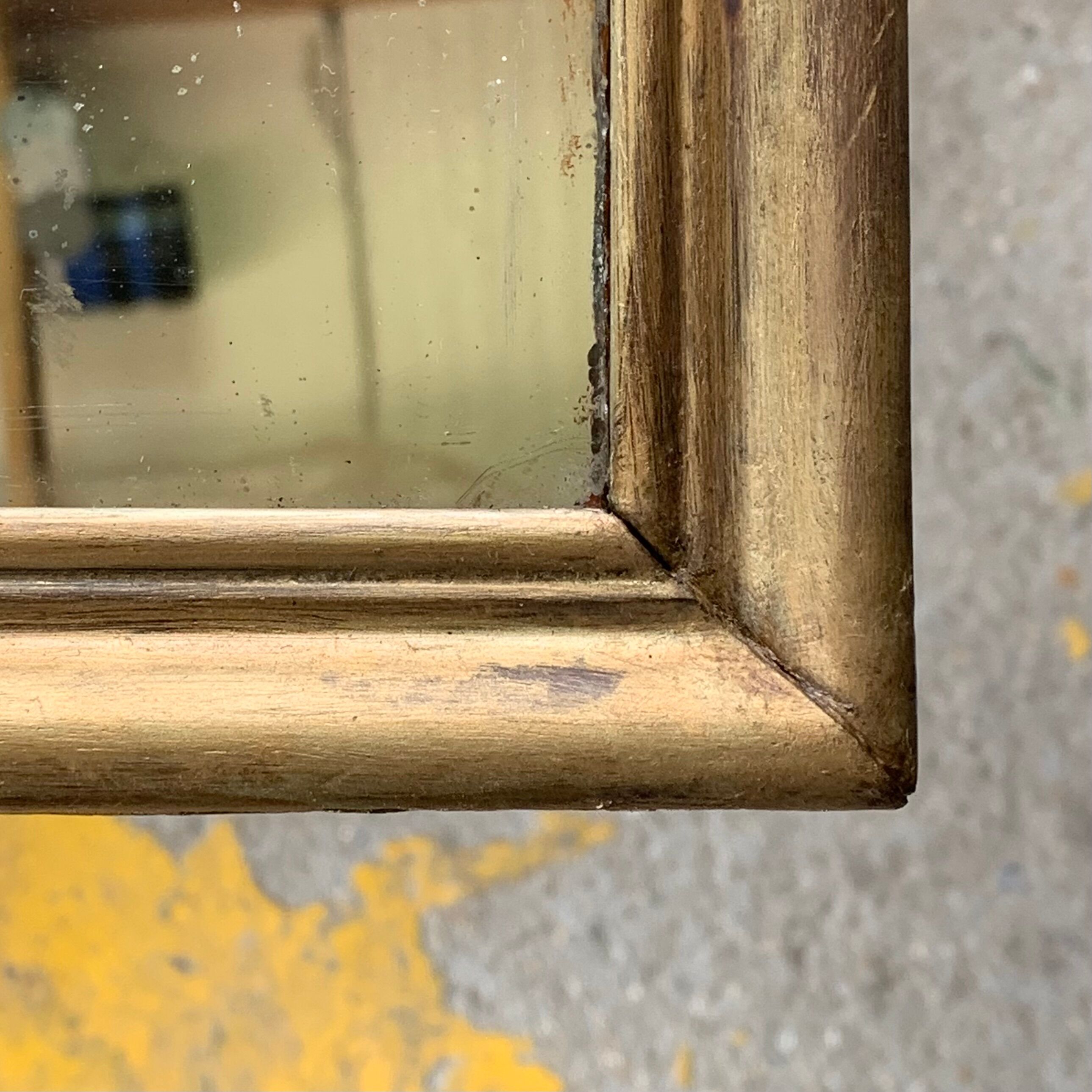 Mirror fireplace gilded wood