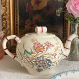 Théière en terre de fer polychrome K&G Luneville Bleuet