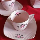 Pink Art Deco coffee service Victoria Porcelain Bohemia – 12 cups – years
