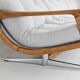 Canapé scandinave original, années 1960, vintage, entièrement restauré, tissu gris clair