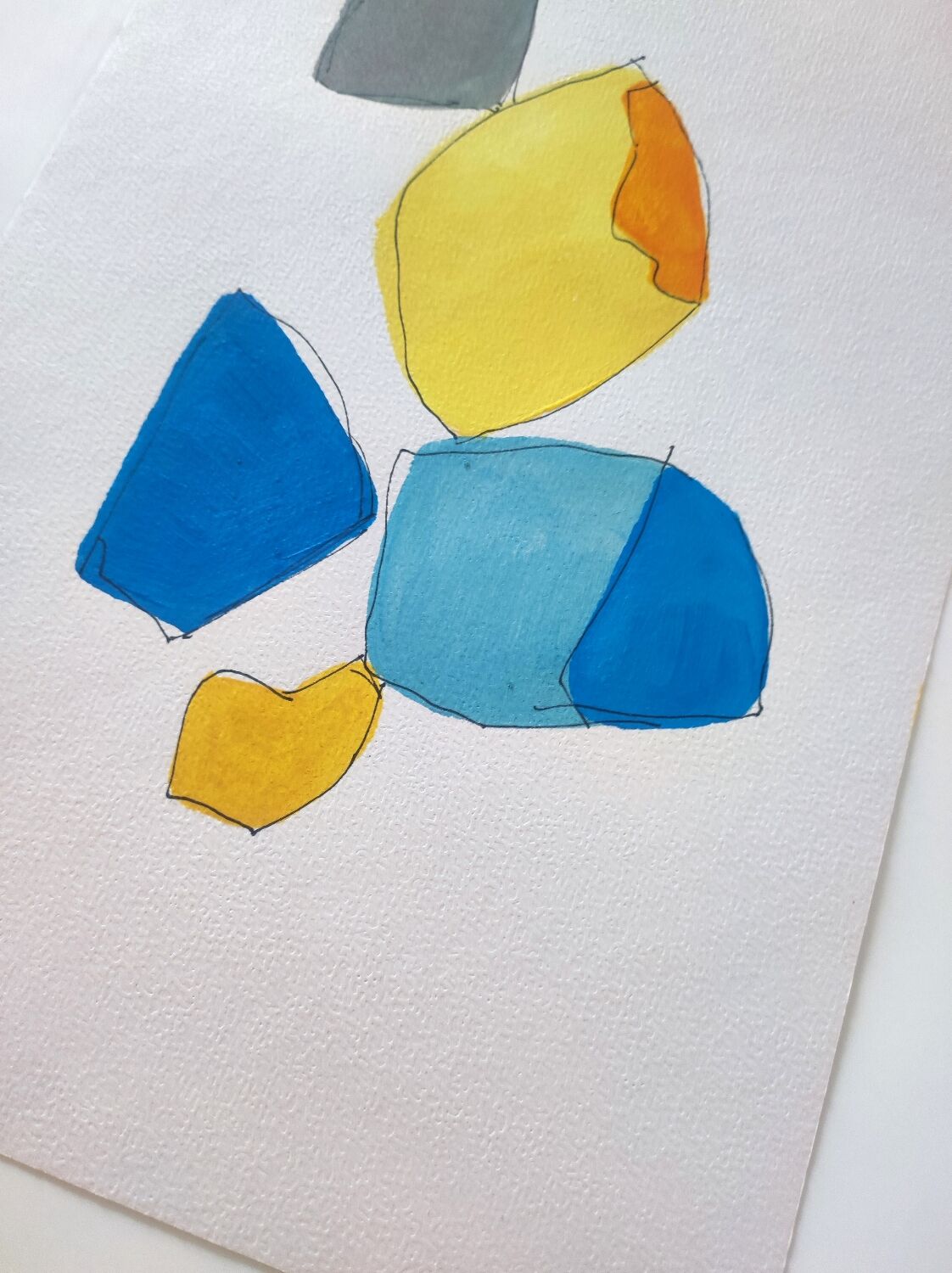 Geometric painting on paper