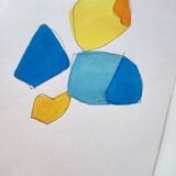 Geometric painting on paper