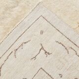 7x10 Cream Beige Oversize Vintage Rug, 209x311Cm