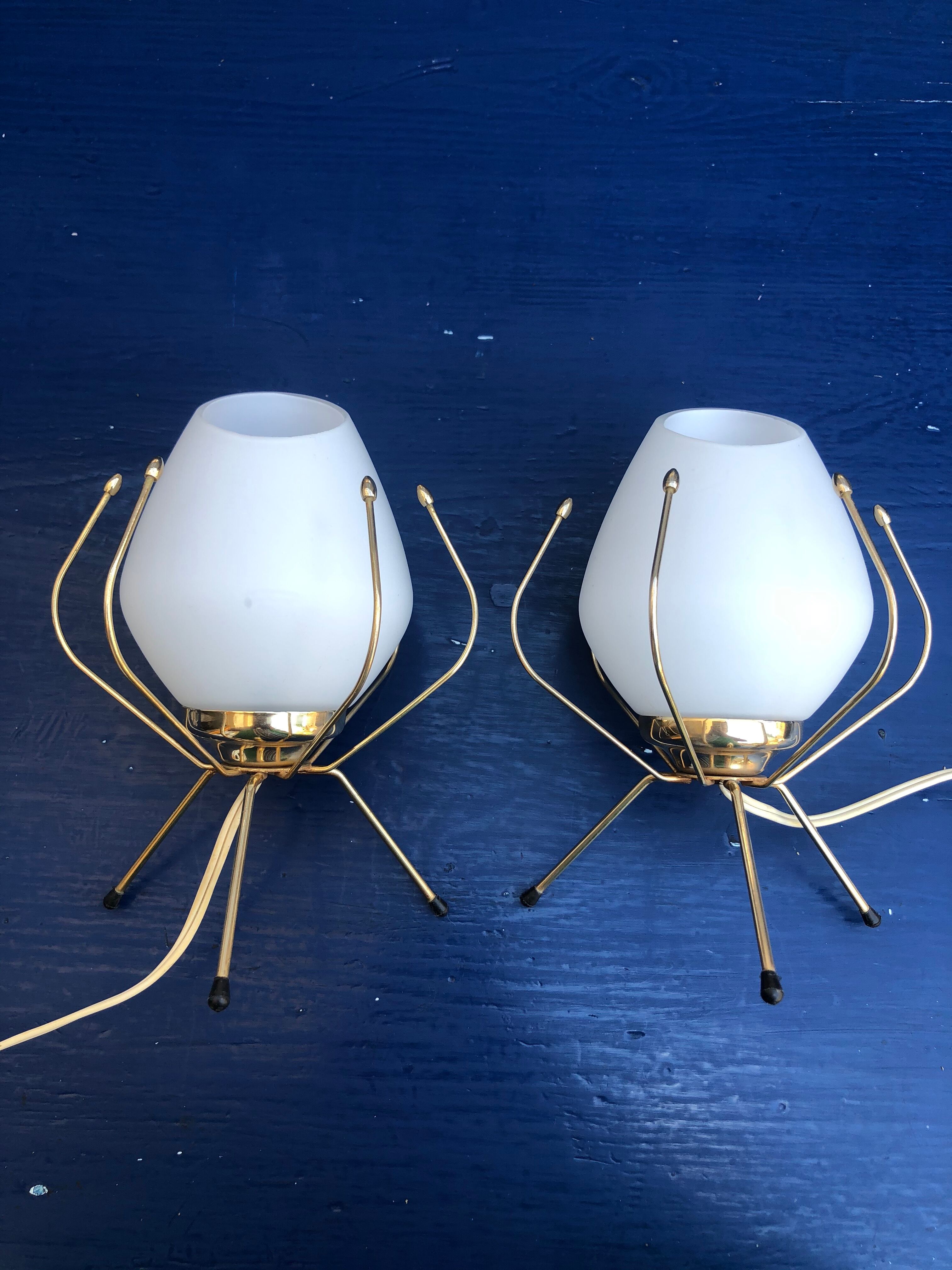 Pair of bedside lamps vintage italian design