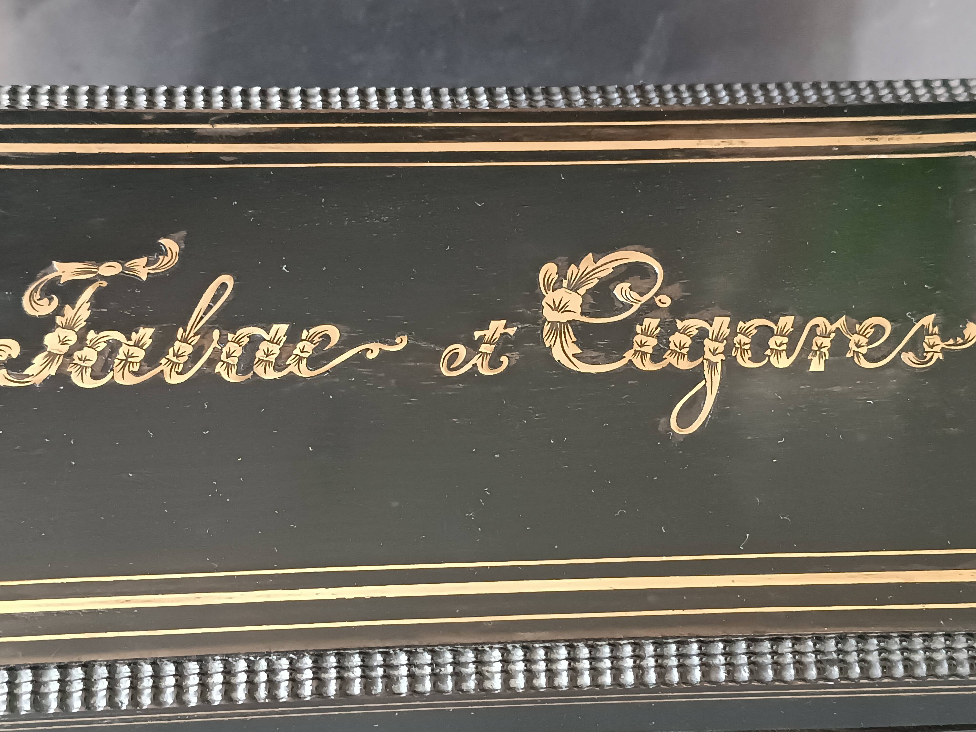 Coffret à tabac et cigares en bois et laiton Napoléon 3