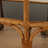 50s Bamboo Serving Trolley