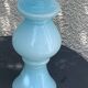 Large vintage pastel blue opaline vase