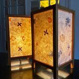 pair of dried flower lamps 1970