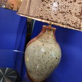 Large stoneware and wool lamp