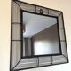 Square metal mocha frame mirror
