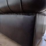 Coventry 3-seater Chesterfield sofa – Black leather