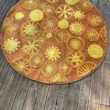 Circular Bergoss rug from the 60s/70s