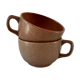 Duo de tasses à thé en grès vintage années 70