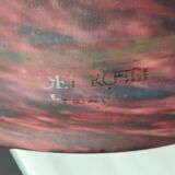Mushroom lamp in frosted stained glass