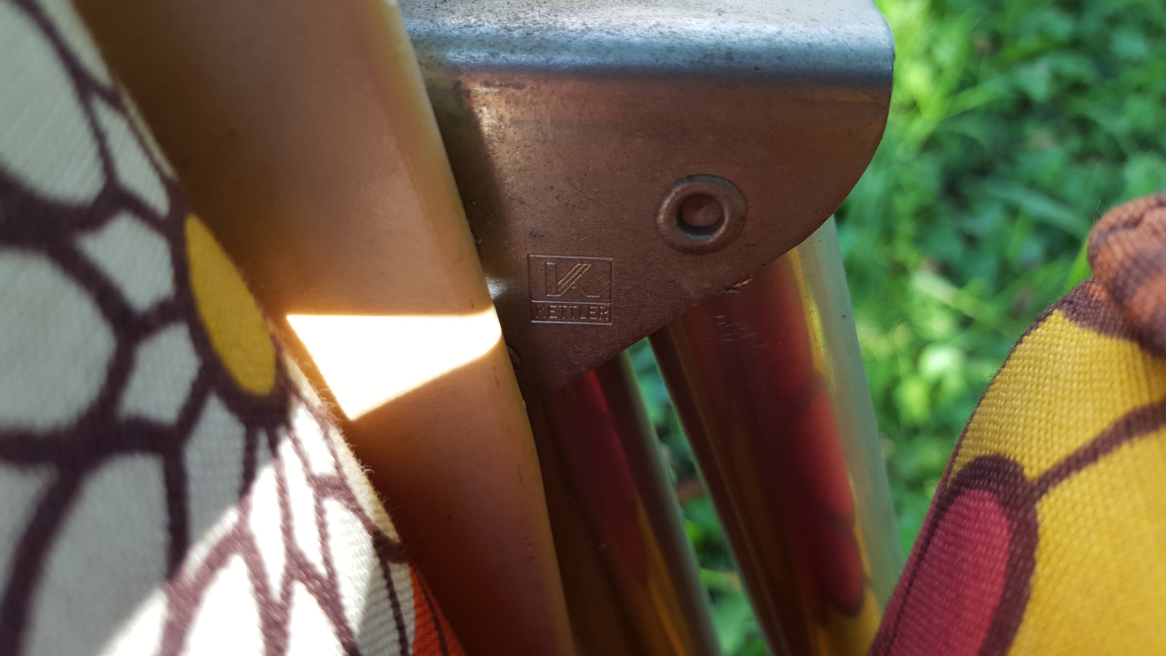 Chaise longue pliante vintage 70 "flower power" kettler Selency