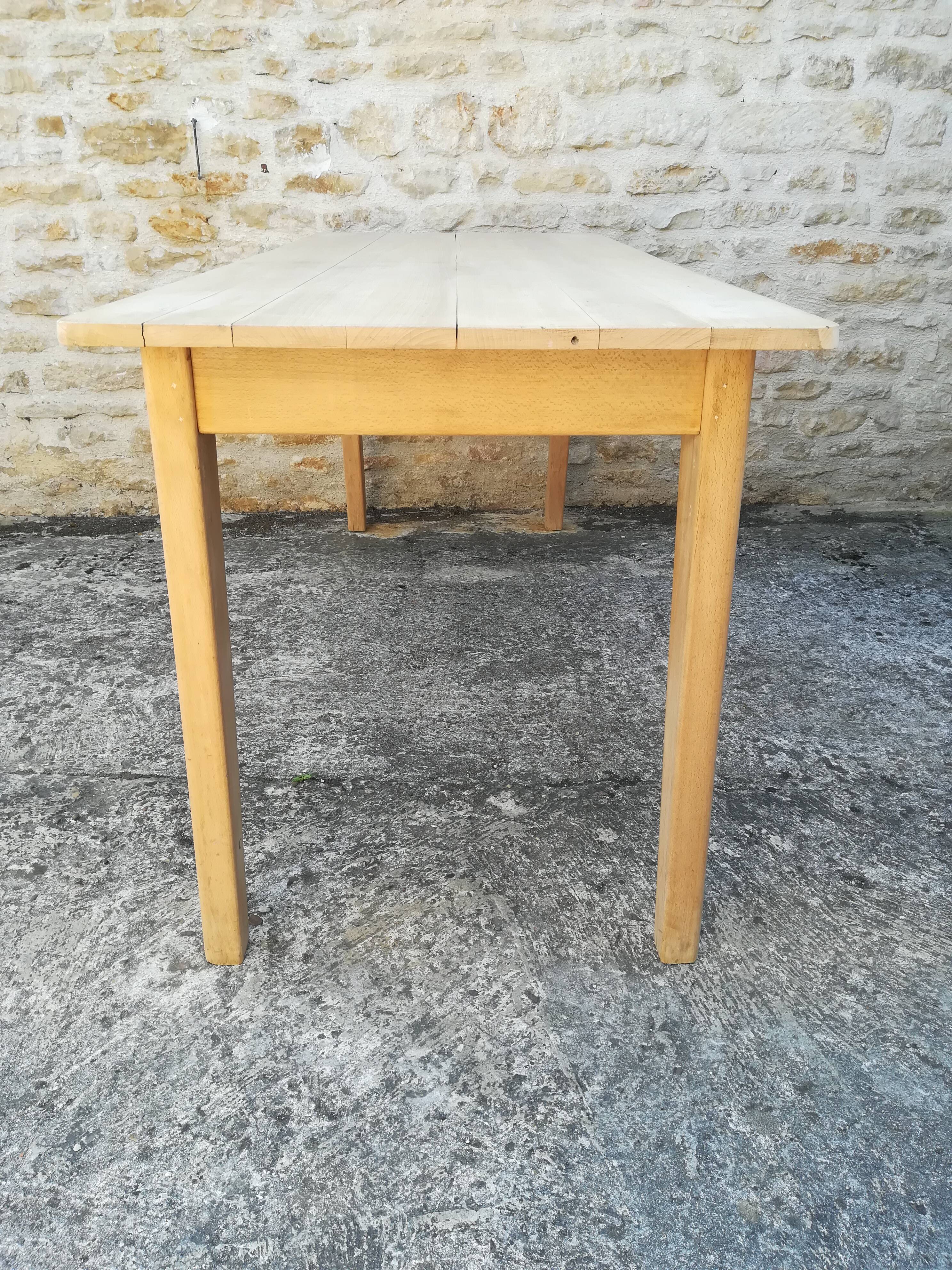 Beech farmhouse table