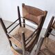 Série de 6 chaises paille et chêne beauche