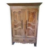 Old Bressane wardrobe in walnut and beech