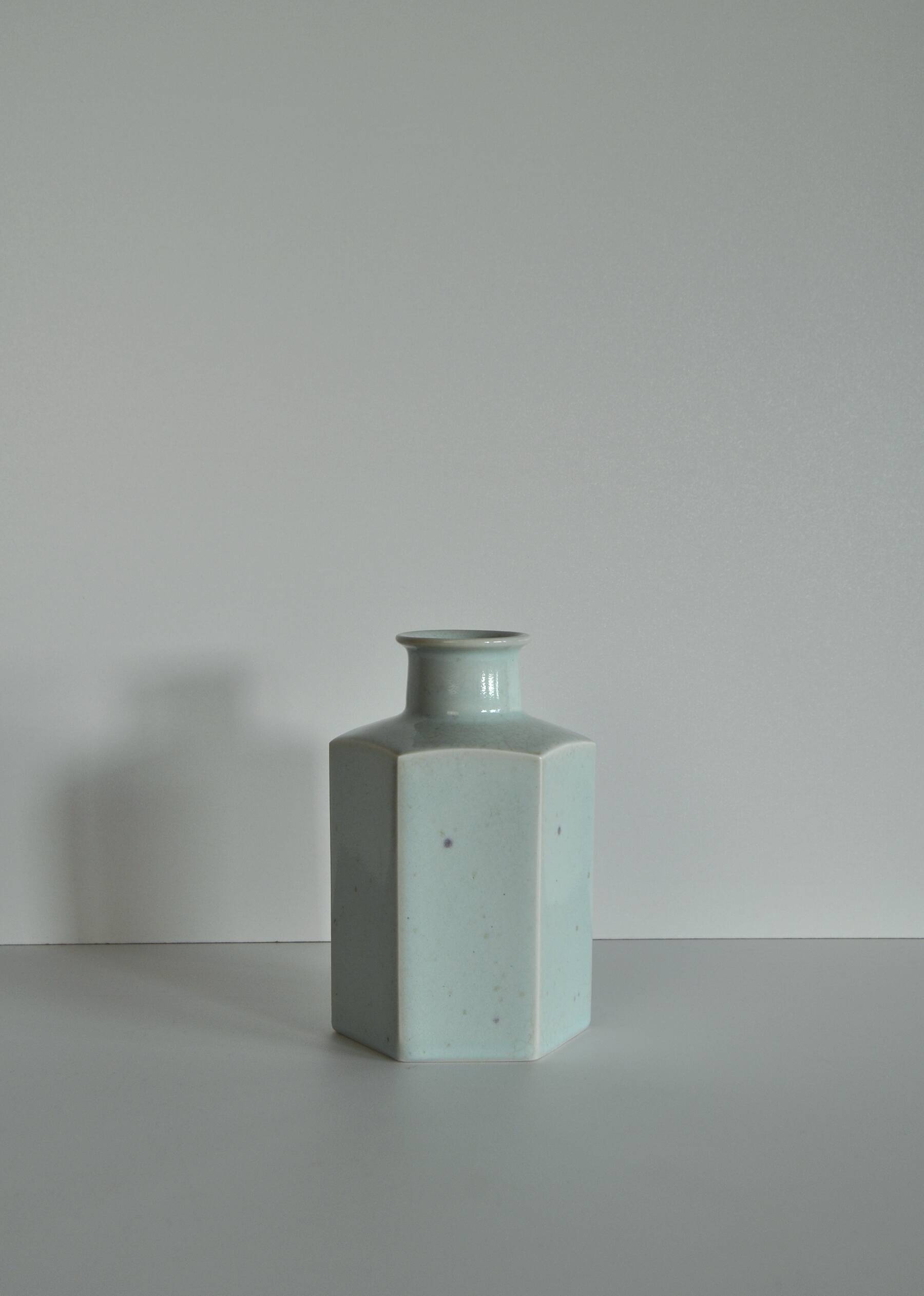 Mint Green Celadon Glazed Vase by Eslau, Denmark 1950-60s