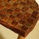 Modern Danish handmade organic wood tripod stool Wabi Sabi, 1960s