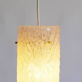Petites lampes suspendues « Riffle » en verre et laiton de Kalmar