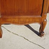 Louis XV style bonnetière in solid cherry wood