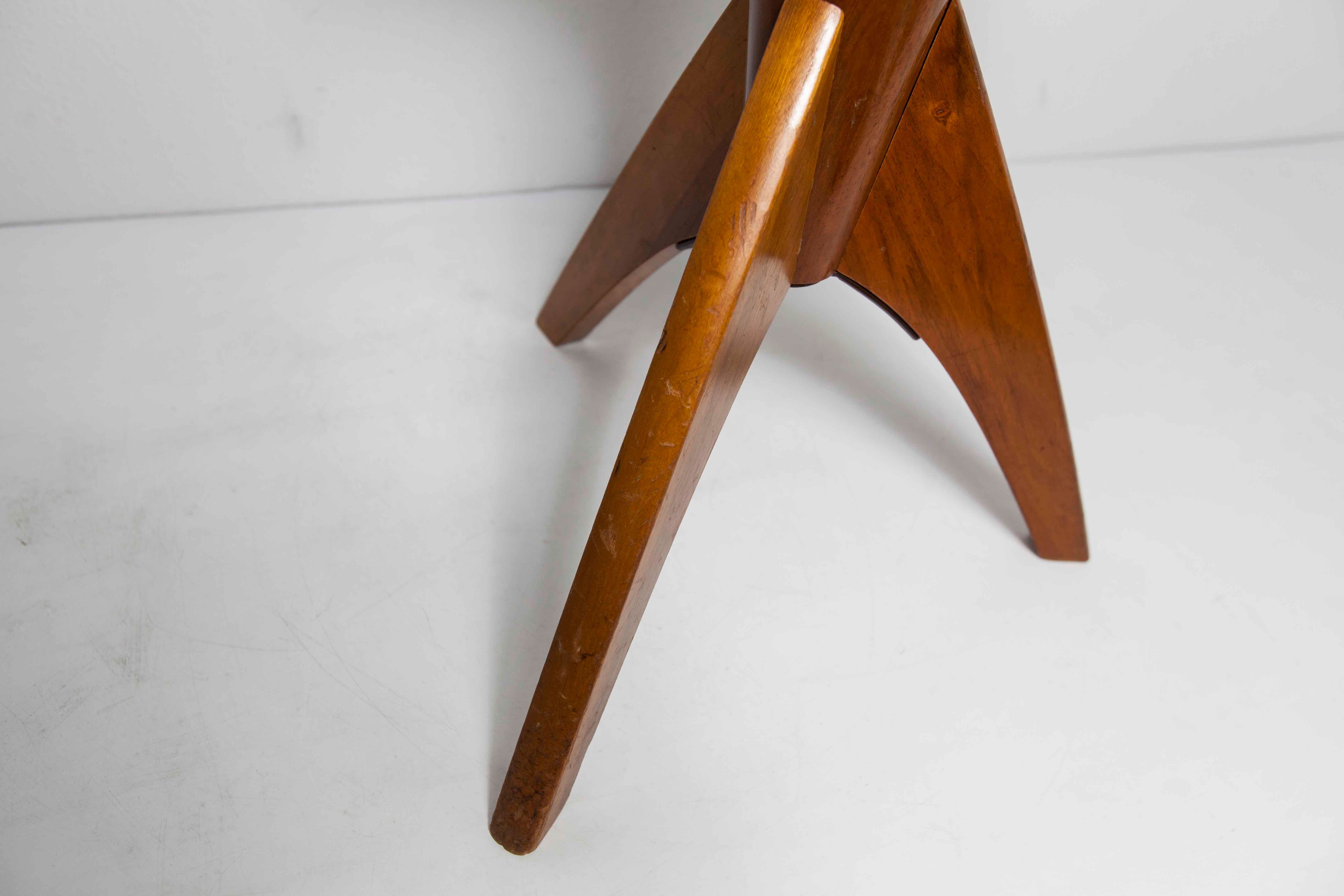 Swiss adjustable piano stool 1945 rocket foot