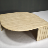 Travertine coffee table by Roche Bobois France 1970