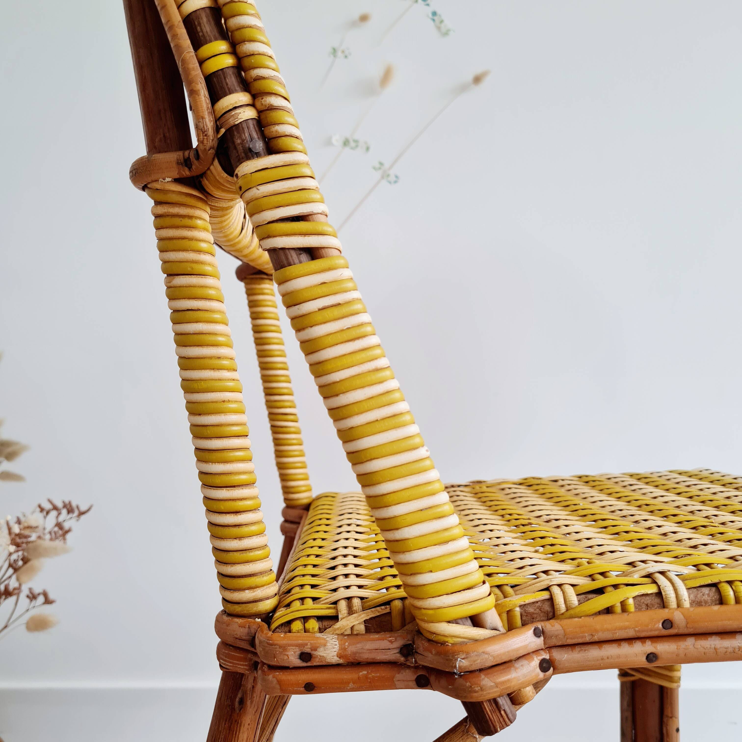 Rattan bistro chairs