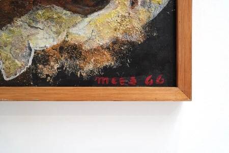 Jozef Mees, Large Abstract Oil on Board 1966