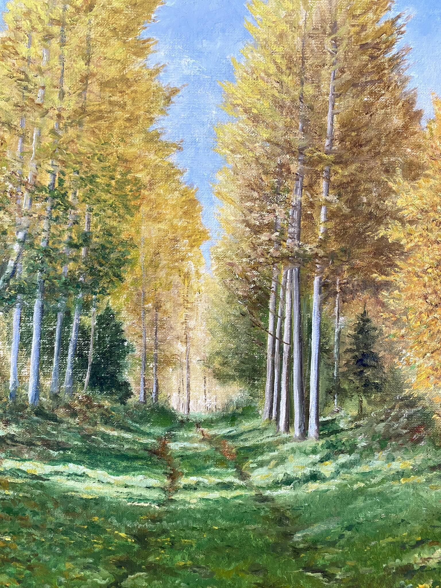 Green landscape signed in 2008